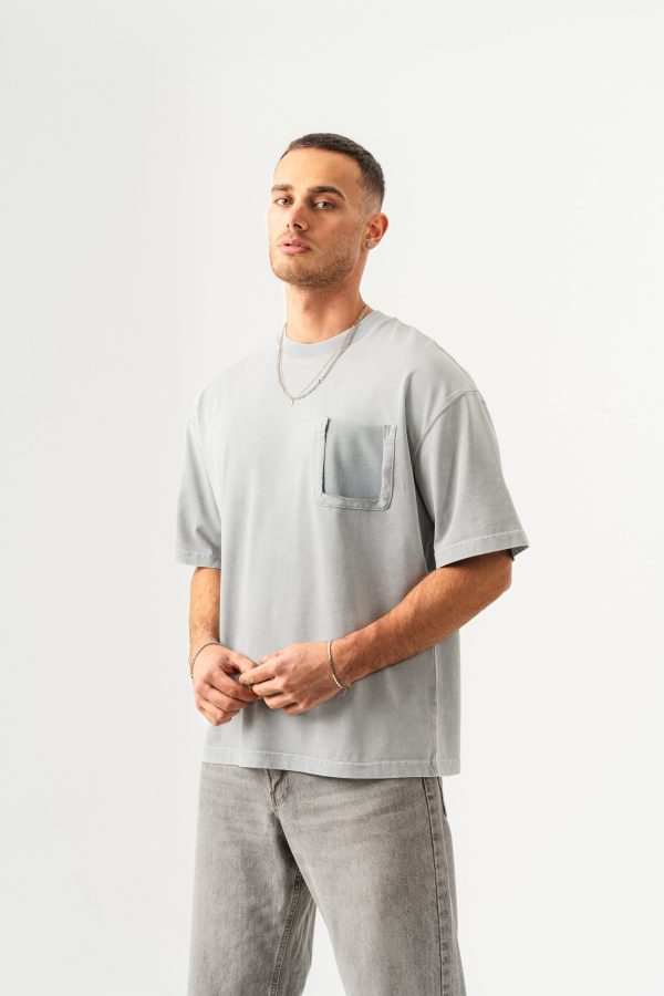 BORZ UNISEX CEPLİ-YIKAMALI OVERSİZE TİŞÖRT