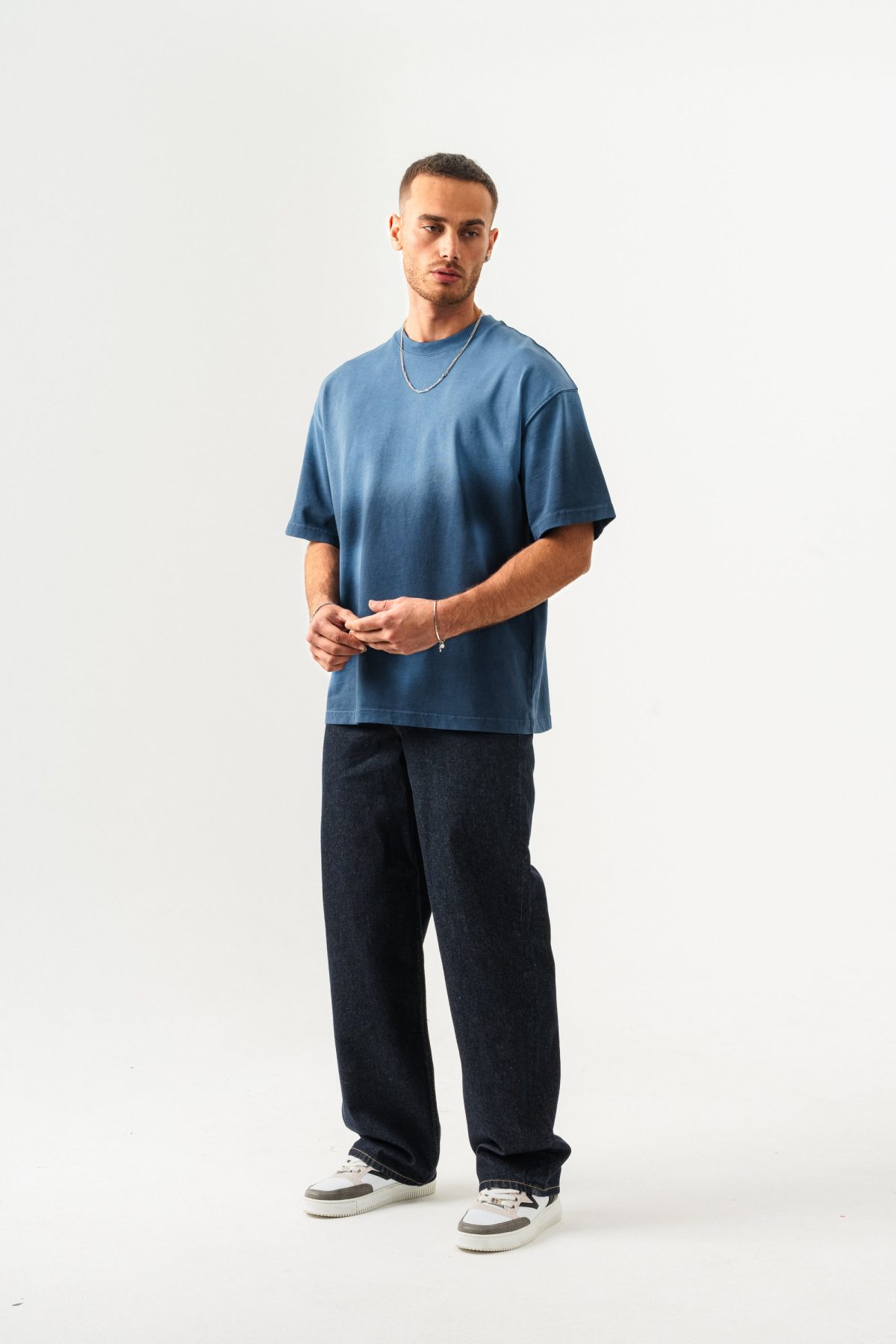 BORZ UNISEX GEÇİŞLİ - YIKAMALI OVERSIZE TİŞÖRT — Haki (6)