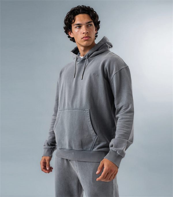 Garment Dyed Hoodie — Storm Grey