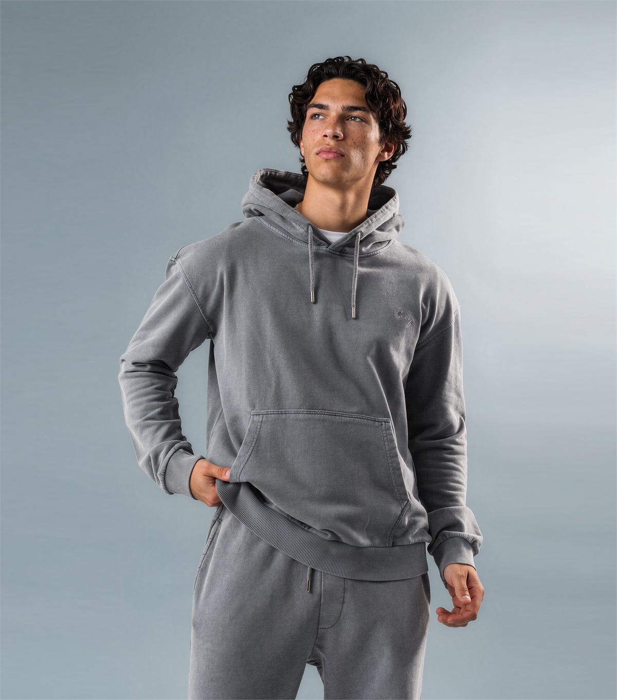 Garment Dyed Hoodie — Storm Grey (4)