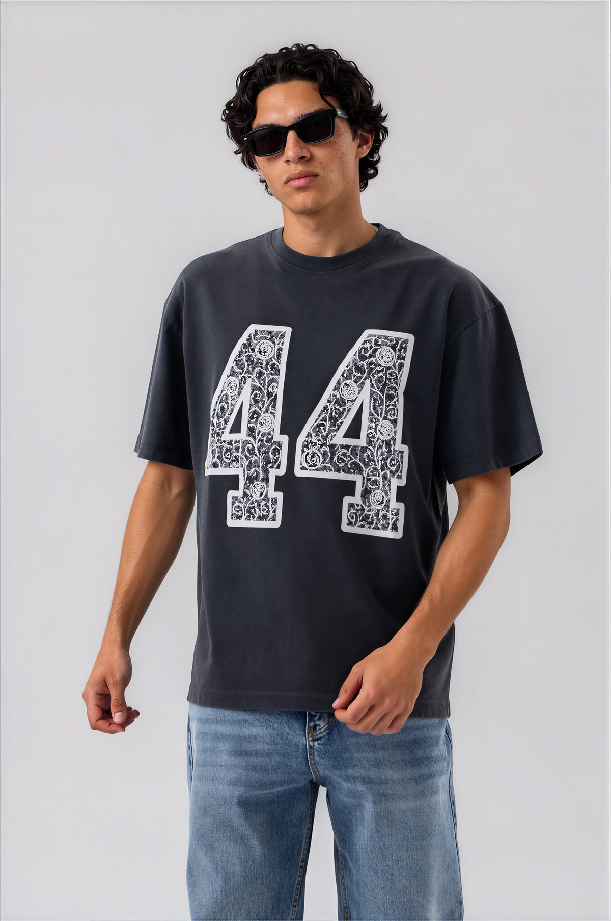 44 Graphic Tee — Washed Black (1)